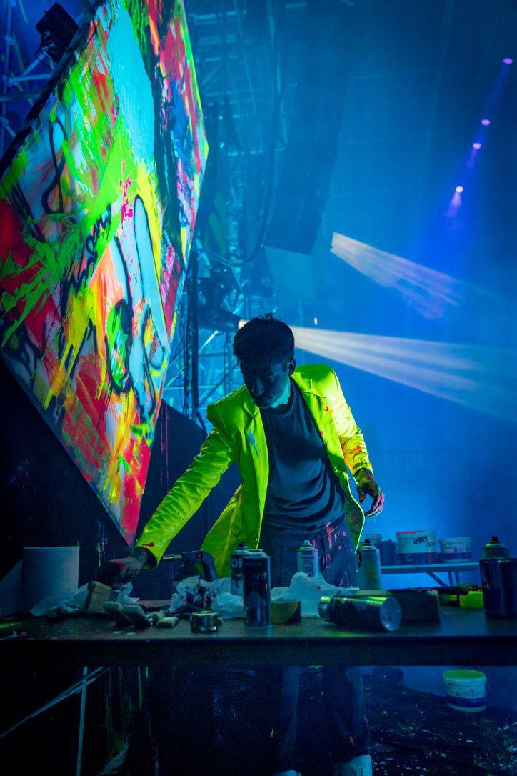 Pintura fluorescente en vivo